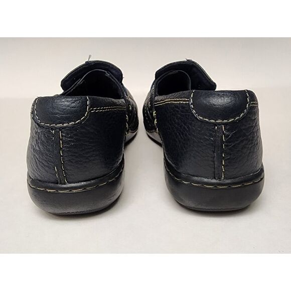 Clarks Bendables Women Navy Blue Leather Loafer Moccasin Shoes Size 8.5M - Picture 6 of 8